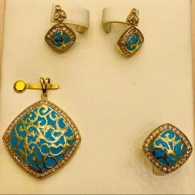 نیم ست فیروزه